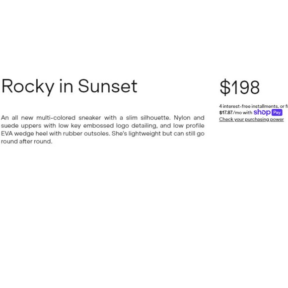 Charlotte Stone Rocky in Laguna and Sunset size 8 Mismatch! - Picture 9 of 11